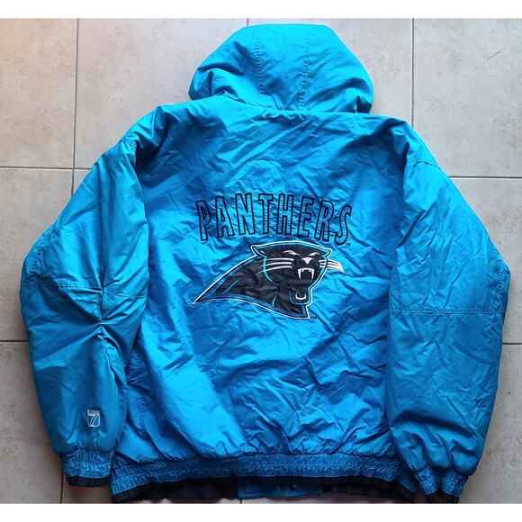 STARTER Other - Carolina Panthers 90s GAME DAY Logo 7 puffer XL 2x teal NFL vintage